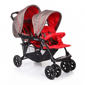 Коляска для двойни Tandem (Baby Care, BC002_Grey/Red)